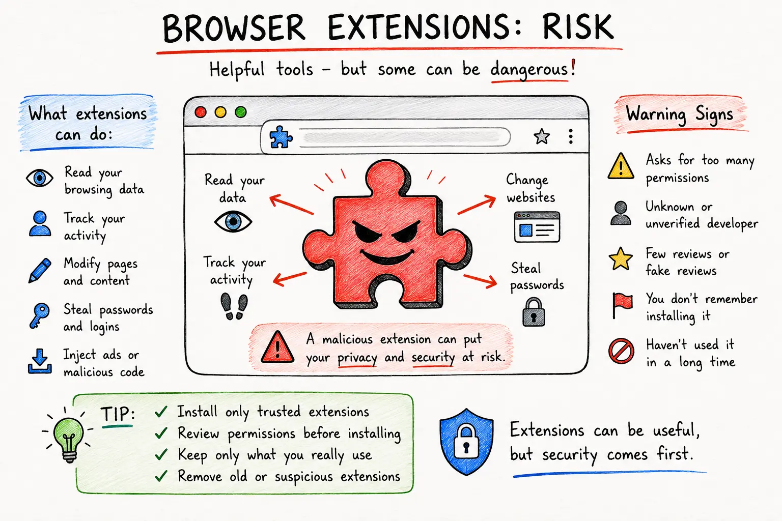 Browser Extensions Risk
